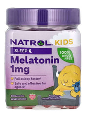Melatonin Ages 4+ Raspberry 1mg Gummies | Kids Sleep Support | 90 Count Melatonin Ages 4+ Raspberry 1mg Gummies | Kids Sleep Support | 90 Count
