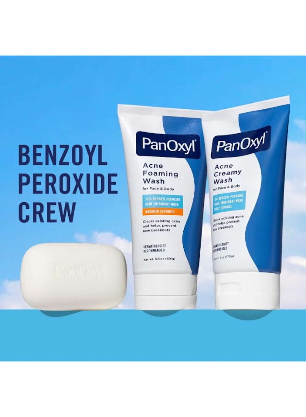 PanOxyl Acne Creamy Wash 4% Benzoyl Peroxide | Face & Body Acne Treatment | 6oz PanOxyl Acne Creamy Wash 4% Benzoyl Peroxide | Face & Body Acne Treatment | 6oz