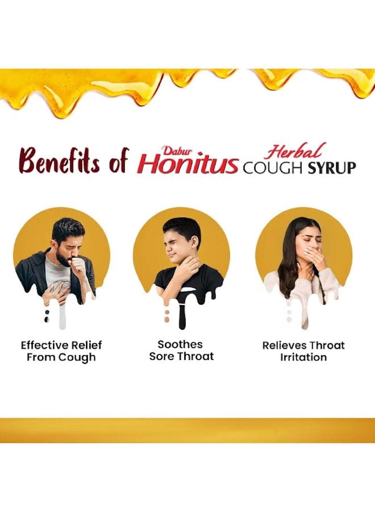 Dabur Honitus Cough Syrup – Relief from Cough & Throat Irritation | Non-Drowsy Herbal Formula with Ginger & Holy Basil – 100ml Dabur Honitus Cough Syrup – Relief from Cough & Throat Irritation | Non-Drowsy Herbal Formula with Ginger & Holy Basil – 100ml