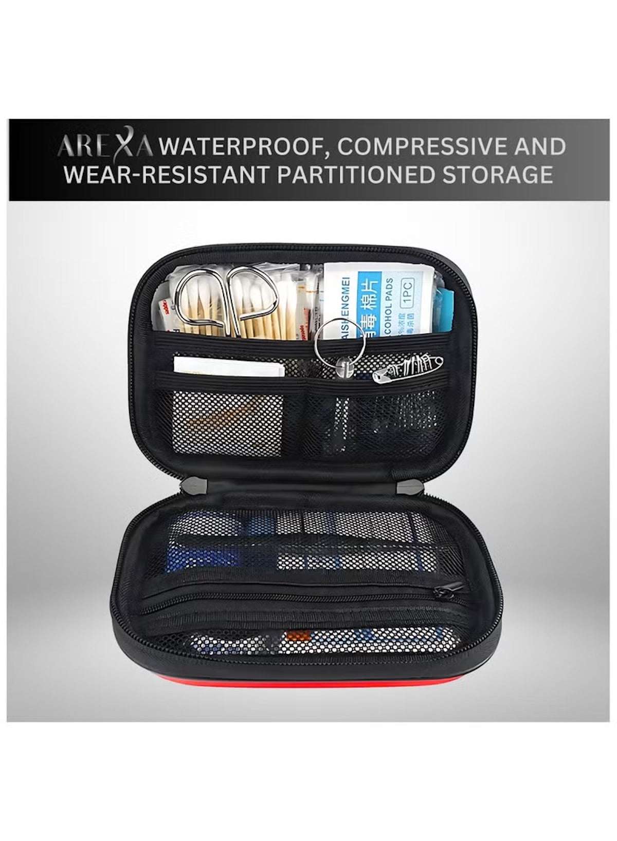 200-Piece First Aid Kit for Car, Home, Travel & Outdoor Use | Compact Waterproof Hard Case | Emergency Medical Kit for Camping, Office, Boat & Sports – Arexa 200-Piece First Aid Kit for Car, Home, Travel & Outdoor Use | Compact Waterproof Hard Case | Emergency Medical Kit for Camping, Office, Boat & Sports – Arexa