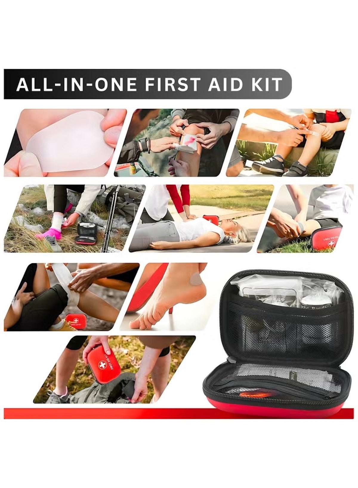 200-Piece First Aid Kit for Car, Home, Travel & Outdoor Use | Compact Waterproof Hard Case | Emergency Medical Kit for Camping, Office, Boat & Sports – Arexa 200-Piece First Aid Kit for Car, Home, Travel & Outdoor Use | Compact Waterproof Hard Case | Emergency Medical Kit for Camping, Office, Boat & Sports – Arexa
