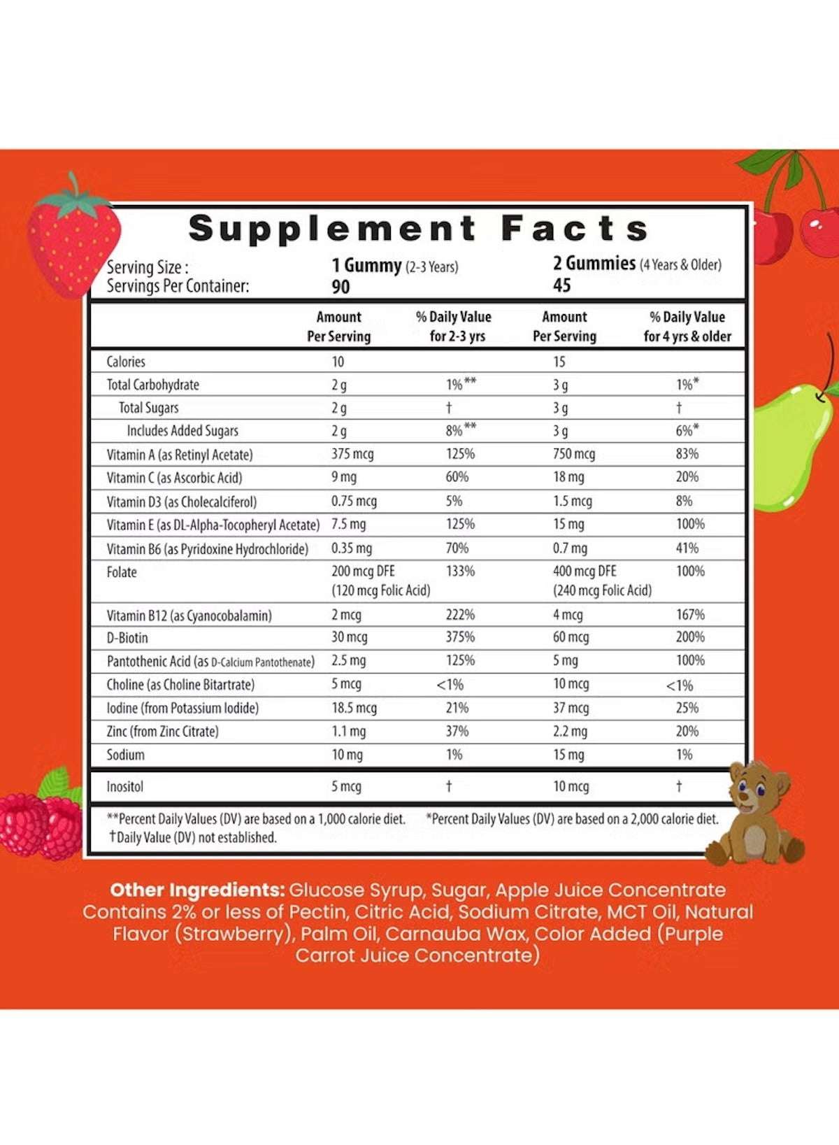 Multivitamin Gummies for Kids 90 Gummies | Immune Support with Vitamin C, D3, B12, A, E & Zinc | Strawberry Flavor | Gluten-Free, Vegan, Chewable Gummy Vitamins Multivitamin Gummies for Kids 90 Gummies | Immune Support with Vitamin C, D3, B12, A, E & Zinc | Strawberry Flavor | Gluten-Free, Vegan, Chewable Gummy Vitamins