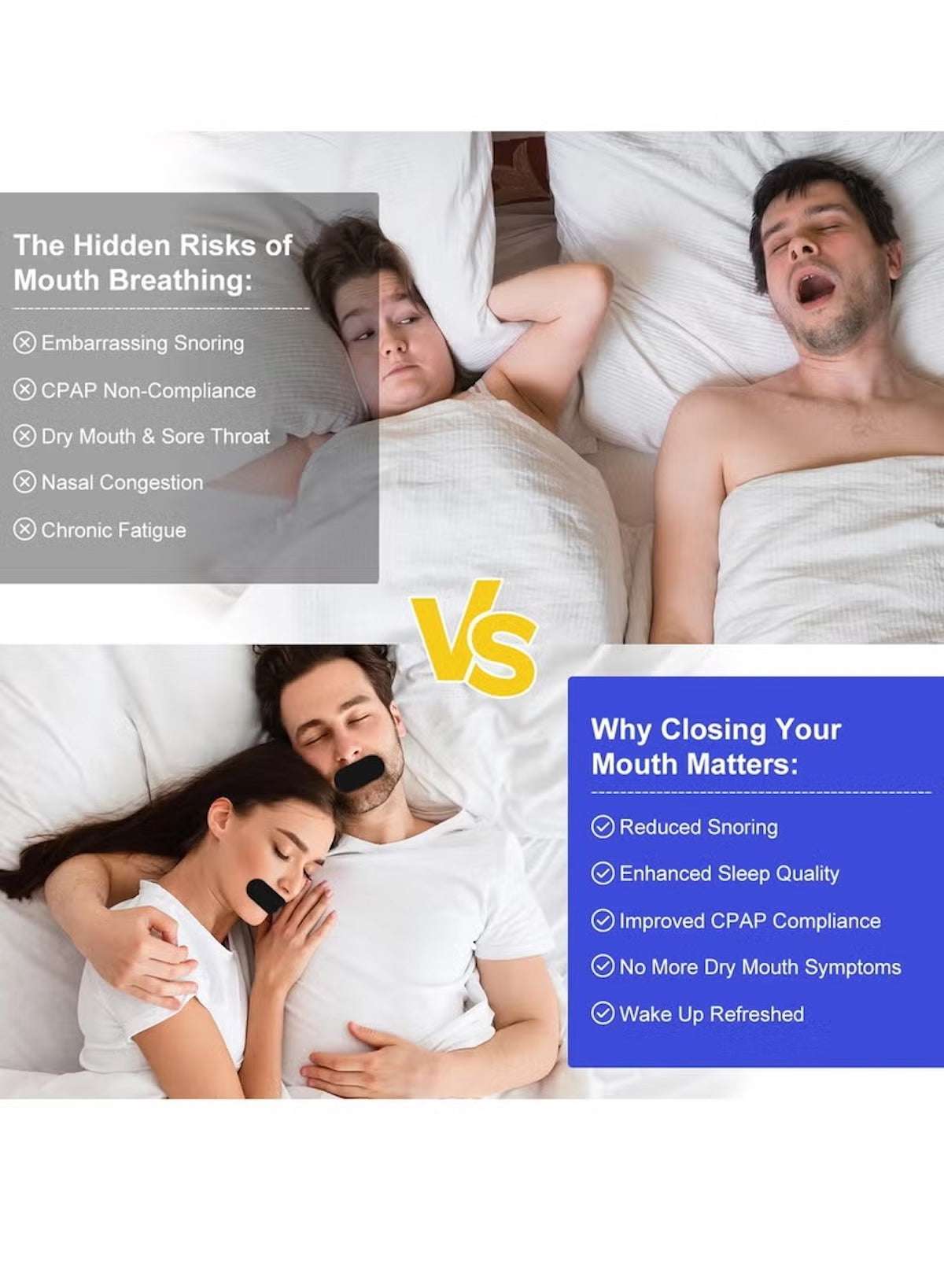 Good Night Tape – 30 Patches | Anti-Snoring Sleep Mouth Tape | Soft, Comfortable, Odour-Free Strips for Better Nasal Breathing & Reduced Mouth Dryness Good Night Tape – 30 Patches | Anti-Snoring Sleep Mouth Tape | Soft, Comfortable, Odour-Free Strips for Better Nasal Breathing & Reduced Mouth Dryness