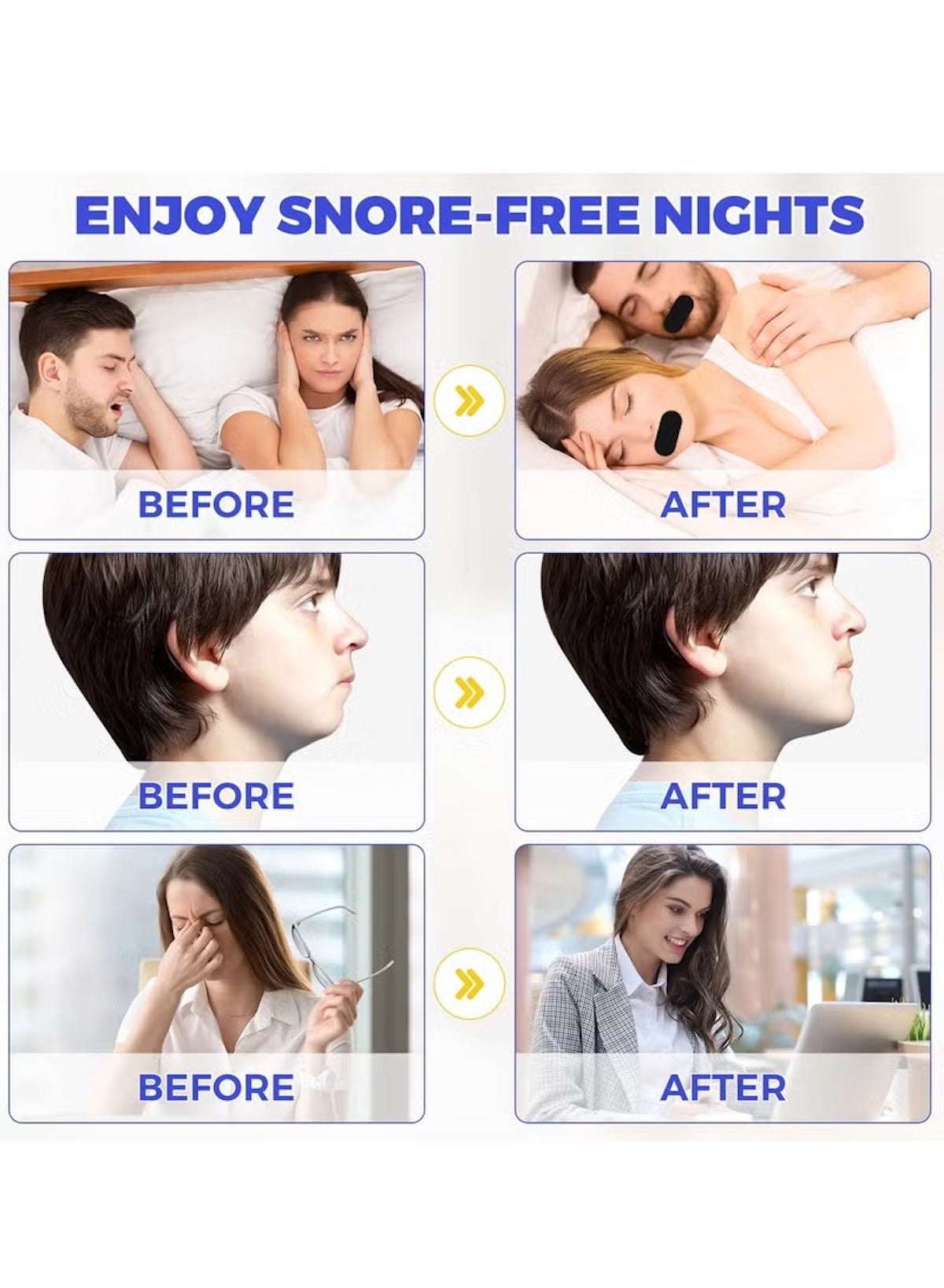 Good Night Tape – 30 Patches | Anti-Snoring Sleep Mouth Tape | Soft, Comfortable, Odour-Free Strips for Better Nasal Breathing & Reduced Mouth Dryness Good Night Tape – 30 Patches | Anti-Snoring Sleep Mouth Tape | Soft, Comfortable, Odour-Free Strips for Better Nasal Breathing & Reduced Mouth Dryness
