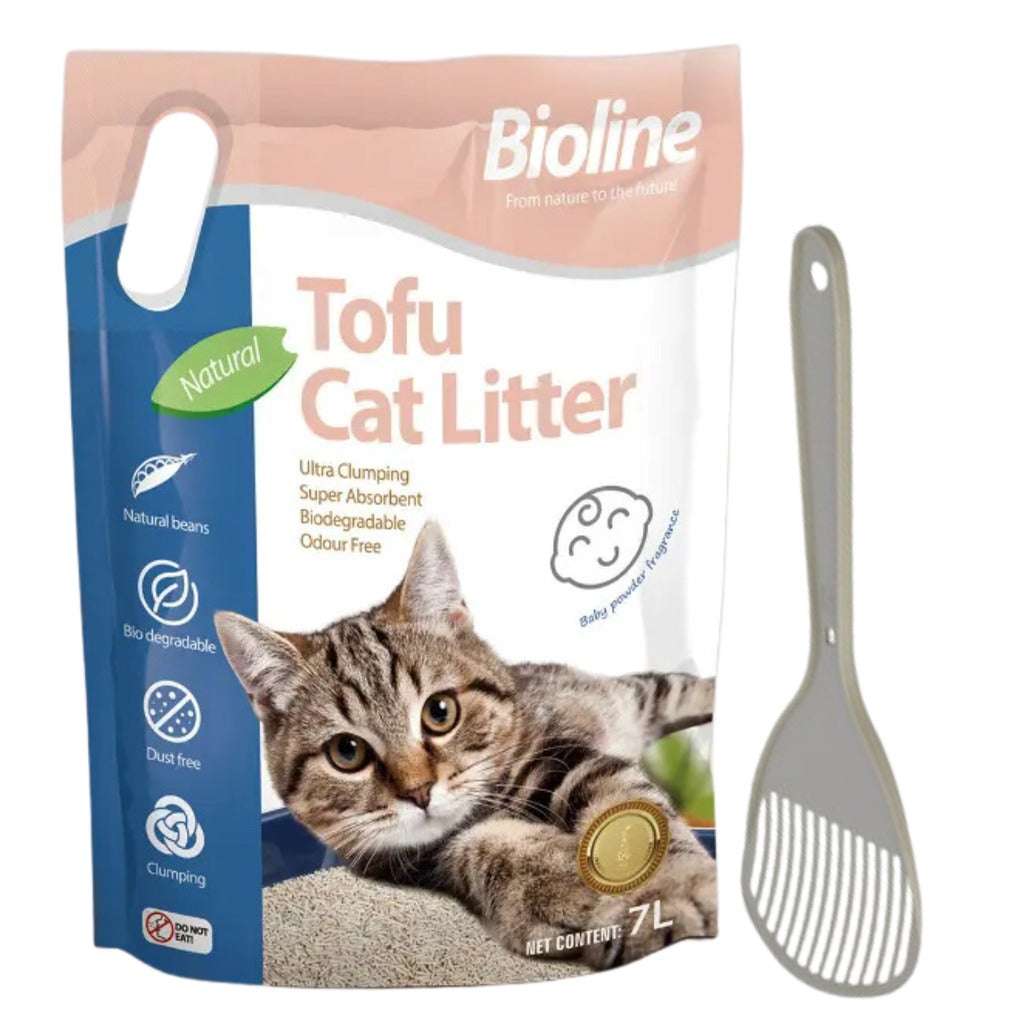 Combo Offer - Bioline Tofu Cat Litter 7L (Baby Powder Fragrance) + FREE Moderna Cat Litter Scoop Combo Offer - Bioline Tofu Cat Litter 7L (Baby Powder Fragrance) + FREE Moderna Cat Litter Scoop