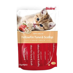 Bioline Cat Treats 15g – Bonito, Chicken, Yellowfin Tuna, & Yellowfin Tuna with Scallop Flavors Bioline Cat Treats 15g – Bonito, Chicken, Yellowfin Tuna, & Yellowfin Tuna with Scallop Flavors