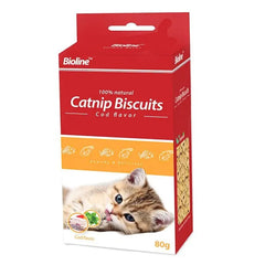 Bioline Catnip Biscuits 80g – Salmon & Cod Flavors Bioline Catnip Biscuits 80g – Salmon & Cod Flavors