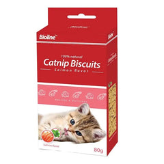 Bioline Catnip Biscuits 80g – Salmon & Cod Flavors Bioline Catnip Biscuits 80g – Salmon & Cod Flavors