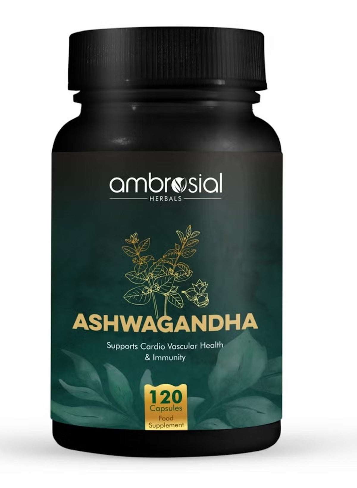 Ambrosial Ashwagandha Capsules, 120 count, a multivitamin for active men that supports cardiovascular health and immunity Ambrosial Ashwagandha Capsules, 120 count, a multivitamin for active men that supports cardiovascular health and immunity