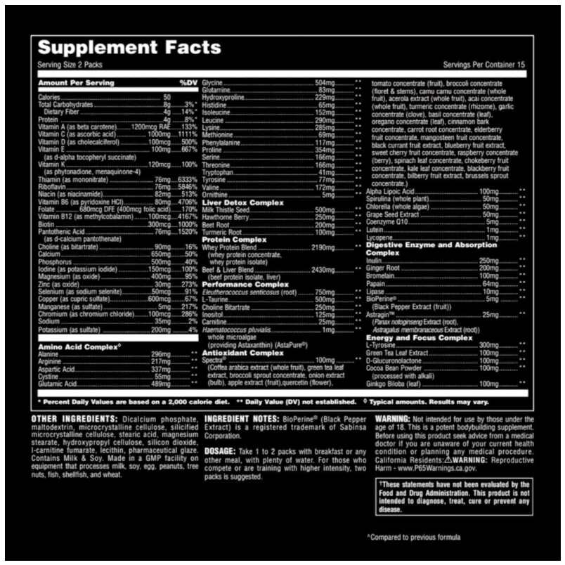 Animal Pak Vitamins for Men and Women Ultimate Sports Nutrition - Mumzar Animal Pak Vitamins for Men and Women Ultimate Sports Nutrition - Mumzar