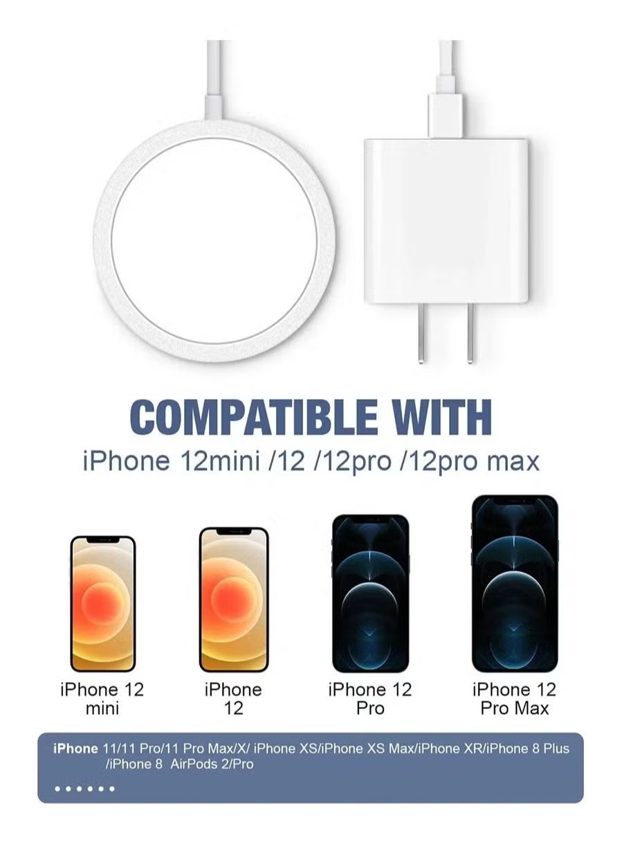Huitich 15W magnetic wireless charger for iPhone compatible with iPhone 12 Mini 12 12 Pro and 12 Pro Max Huitich 15W magnetic wireless charger for iPhone compatible with iPhone 12 Mini 12 12 Pro and 12 Pro Max