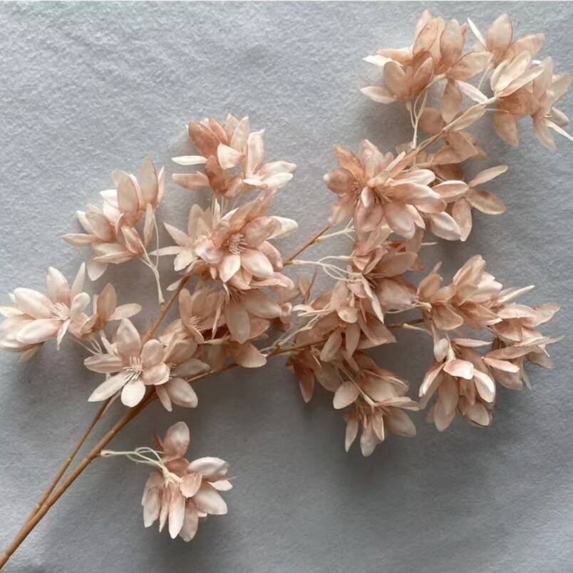 Huitich artificial orchid flower garland in soft peach color with delicate petals and multiple blossoms Huitich artificial orchid flower garland in soft peach color with delicate petals and multiple blossoms