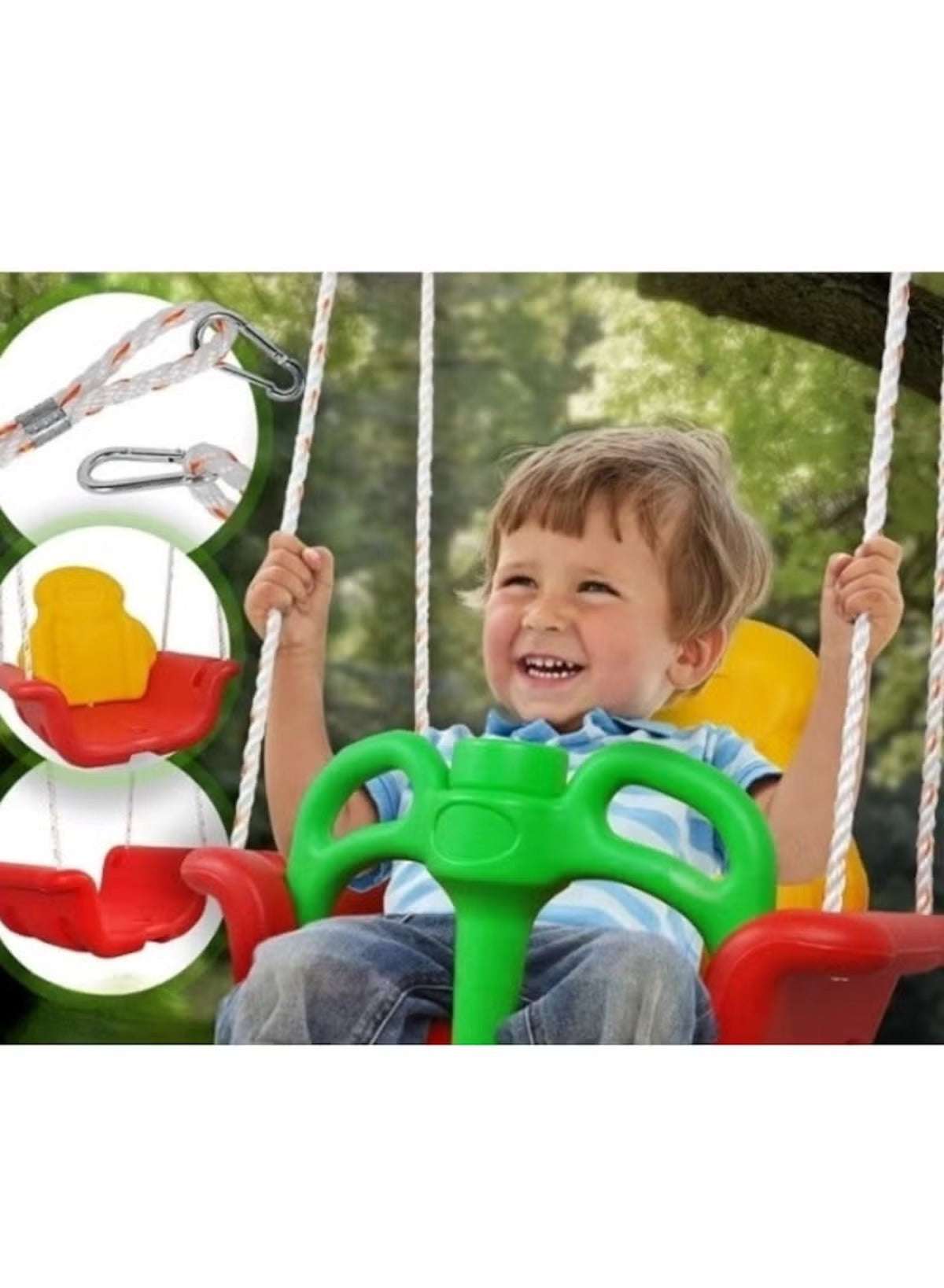 Huitich baby swing chair UAE with colorful design and safety harness for toddlers outdoors Huitich baby swing chair UAE with colorful design and safety harness for toddlers outdoors