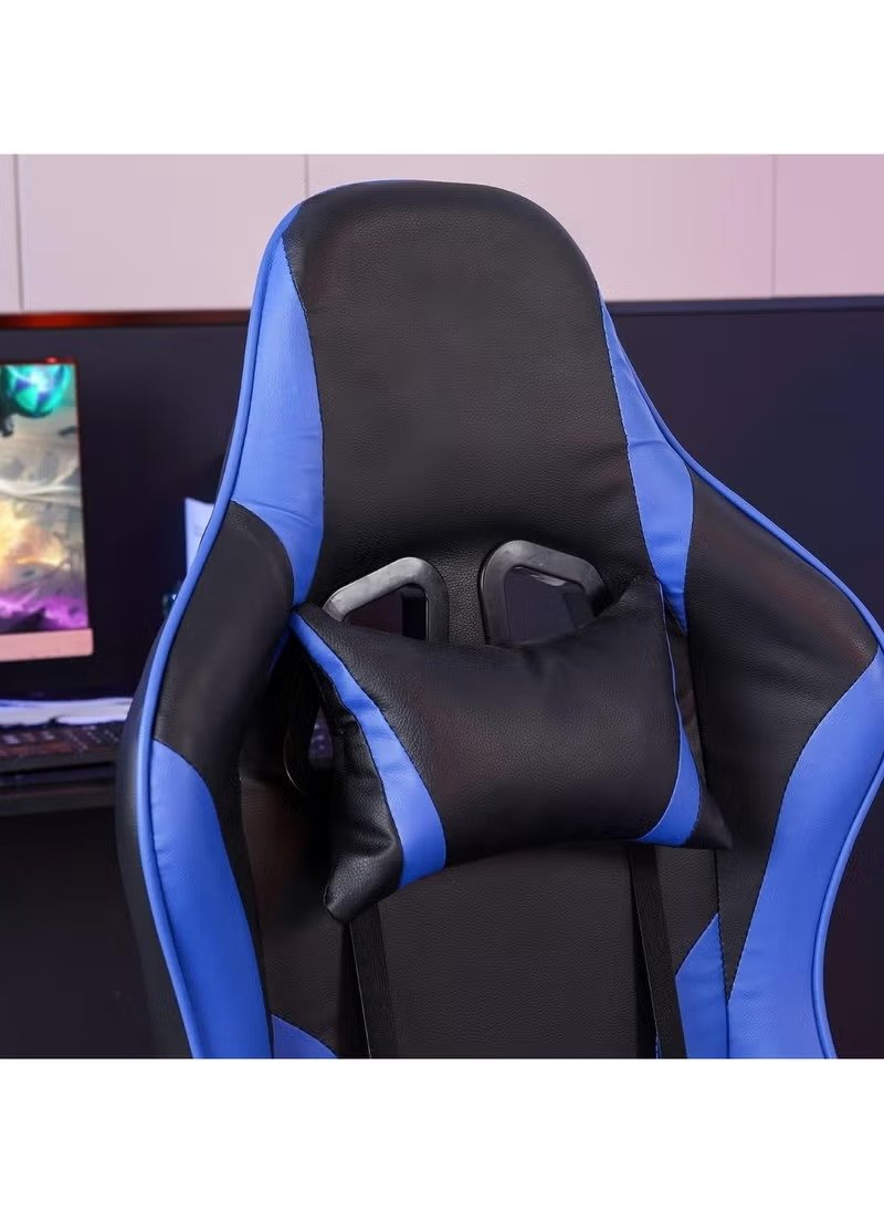 Huitich black and blue office gaming chair with ergonomic design and lumbar support Huitich black and blue office gaming chair with ergonomic design and lumbar support