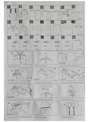 Assembly instructions for Huitich black and blue office gaming chair with labeled parts and step-by-step guide Assembly instructions for Huitich black and blue office gaming chair with labeled parts and step-by-step guide