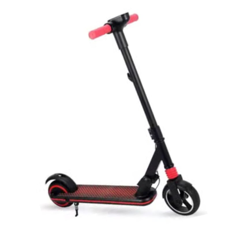 Huitich electric scooter with red handles and deck accents black kick scooter for children Huitich electric scooter with red handles and deck accents black kick scooter for children