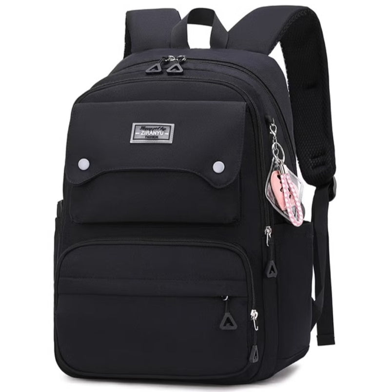 Huitich black school backpack for girls with multiple compartments and adjustable padded straps Huitich black school backpack for girls with multiple compartments and adjustable padded straps