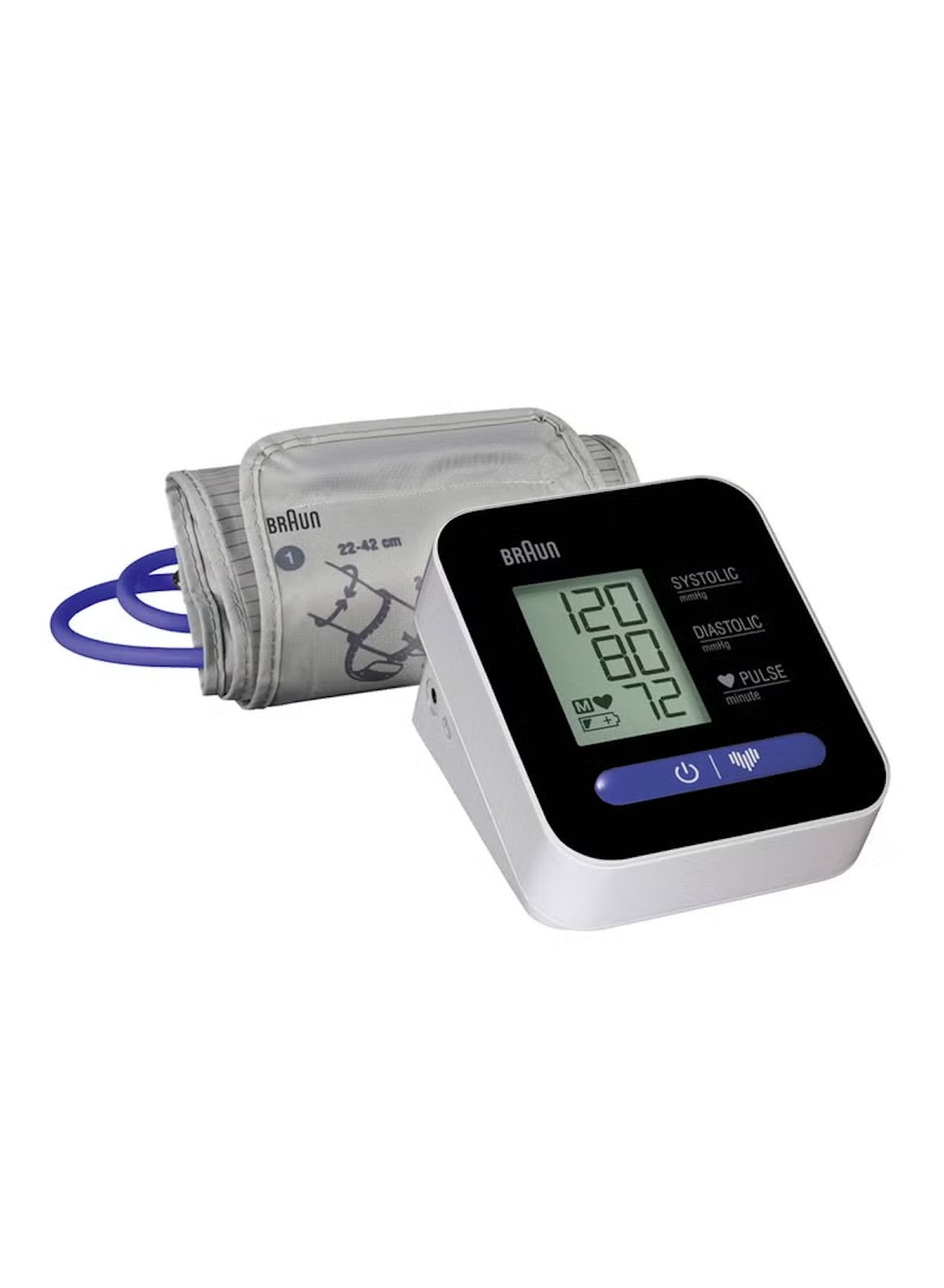 Braun upper arm blood pressure monitor with digital display for easy reading and accurate measurements Braun upper arm blood pressure monitor with digital display for easy reading and accurate measurements