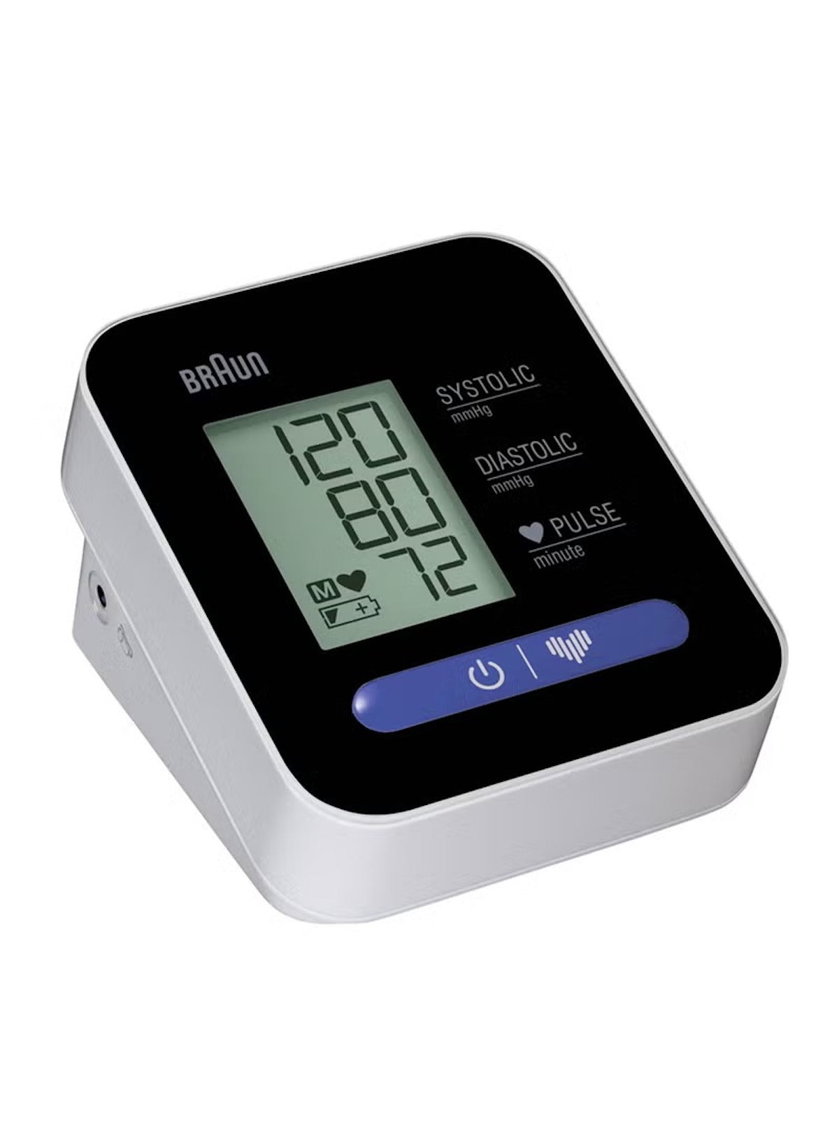Braun upper arm blood pressure monitor with large display for easy reading of measurements Braun upper arm blood pressure monitor with large display for easy reading of measurements