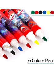 Huitich car stationery set for kids featuring six colorful pens in red, blue, green, yellow, black, and white Huitich car stationery set for kids featuring six colorful pens in red, blue, green, yellow, black, and white