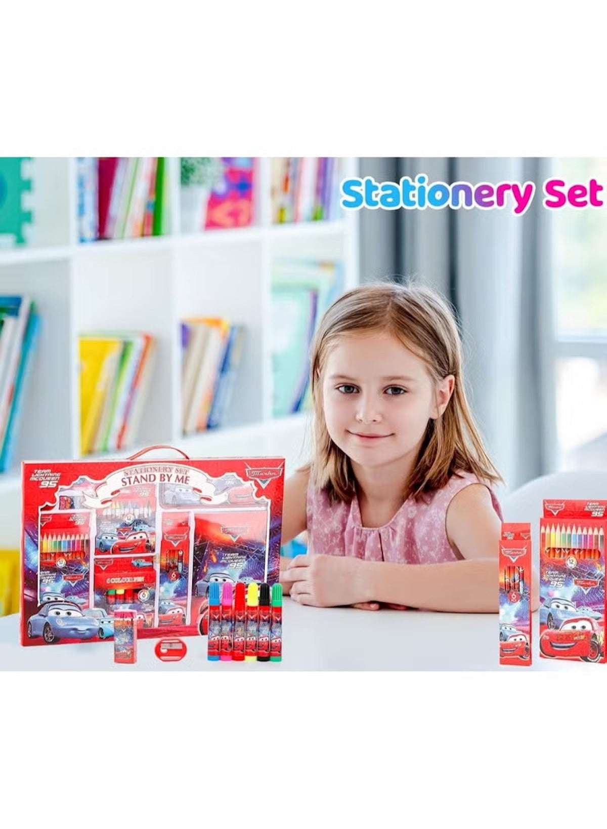 Huitich car stationery set for kids featuring colorful markers and themed accessories for creative fun Huitich car stationery set for kids featuring colorful markers and themed accessories for creative fun