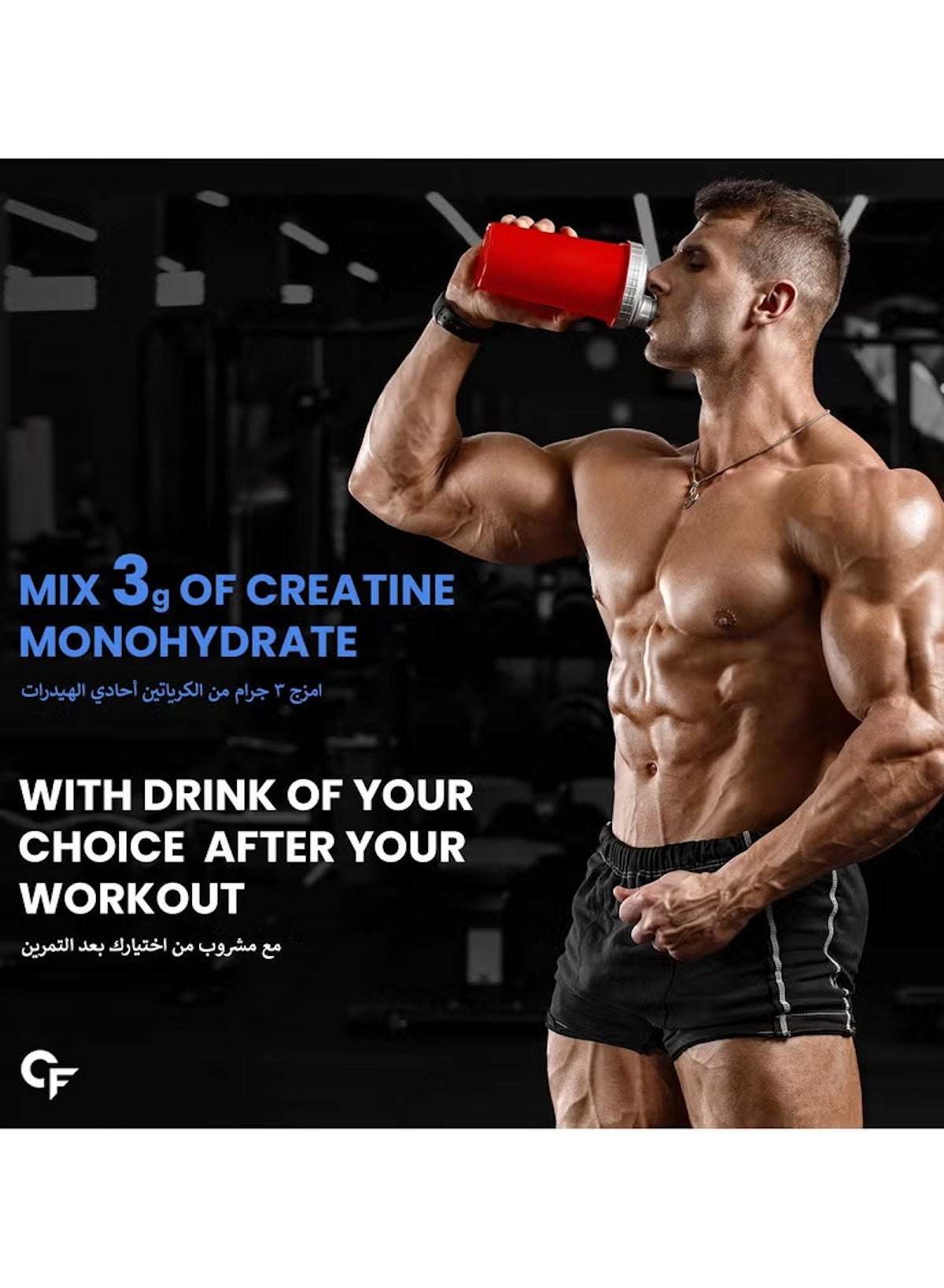 CARBAMIDE FORTE Micronized Creatine Monohydrate Powder for post-workout recovery in a shaker bottle CARBAMIDE FORTE Micronized Creatine Monohydrate Powder for post-workout recovery in a shaker bottle