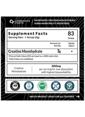 CARBAMIDE FORTE micronized creatine monohydrate powder supplement facts and serving size details CARBAMIDE FORTE micronized creatine monohydrate powder supplement facts and serving size details
