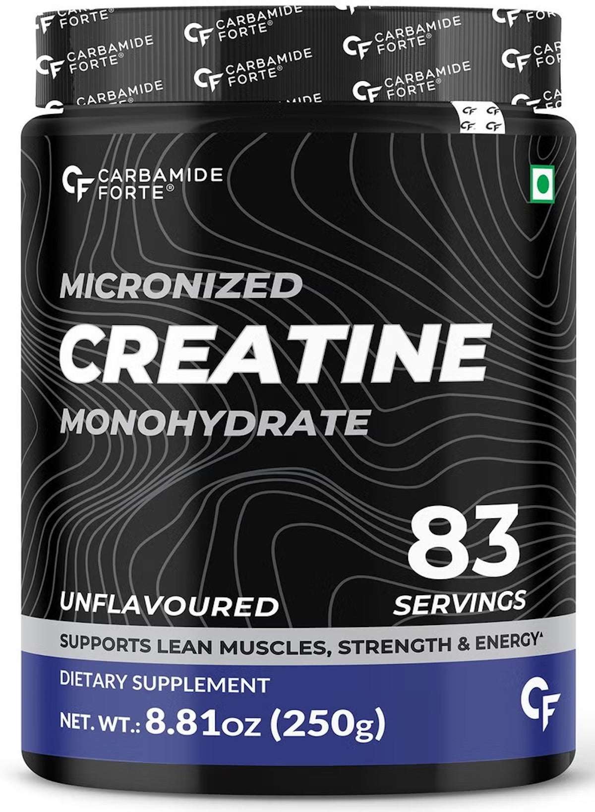 CARBAMIDE FORTE Micronized Creatine Monohydrate Powder in an 83-serving container for muscle strength CARBAMIDE FORTE Micronized Creatine Monohydrate Powder in an 83-serving container for muscle strength