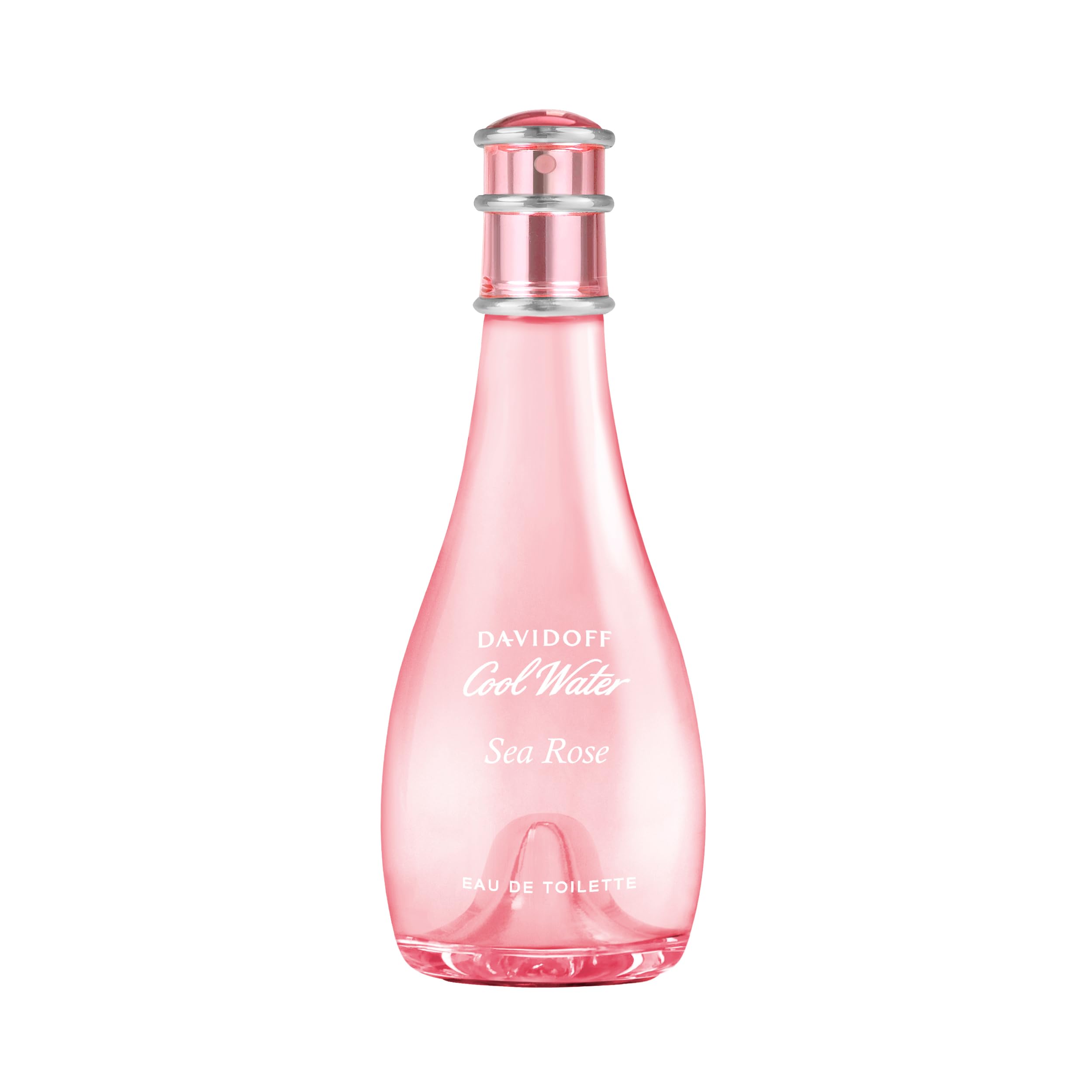 Davidoff Cool Water Sea Rose for women pink perfume bottle with silver accents by Mumzar Davidoff Cool Water Sea Rose for women pink perfume bottle with silver accents by Mumzar