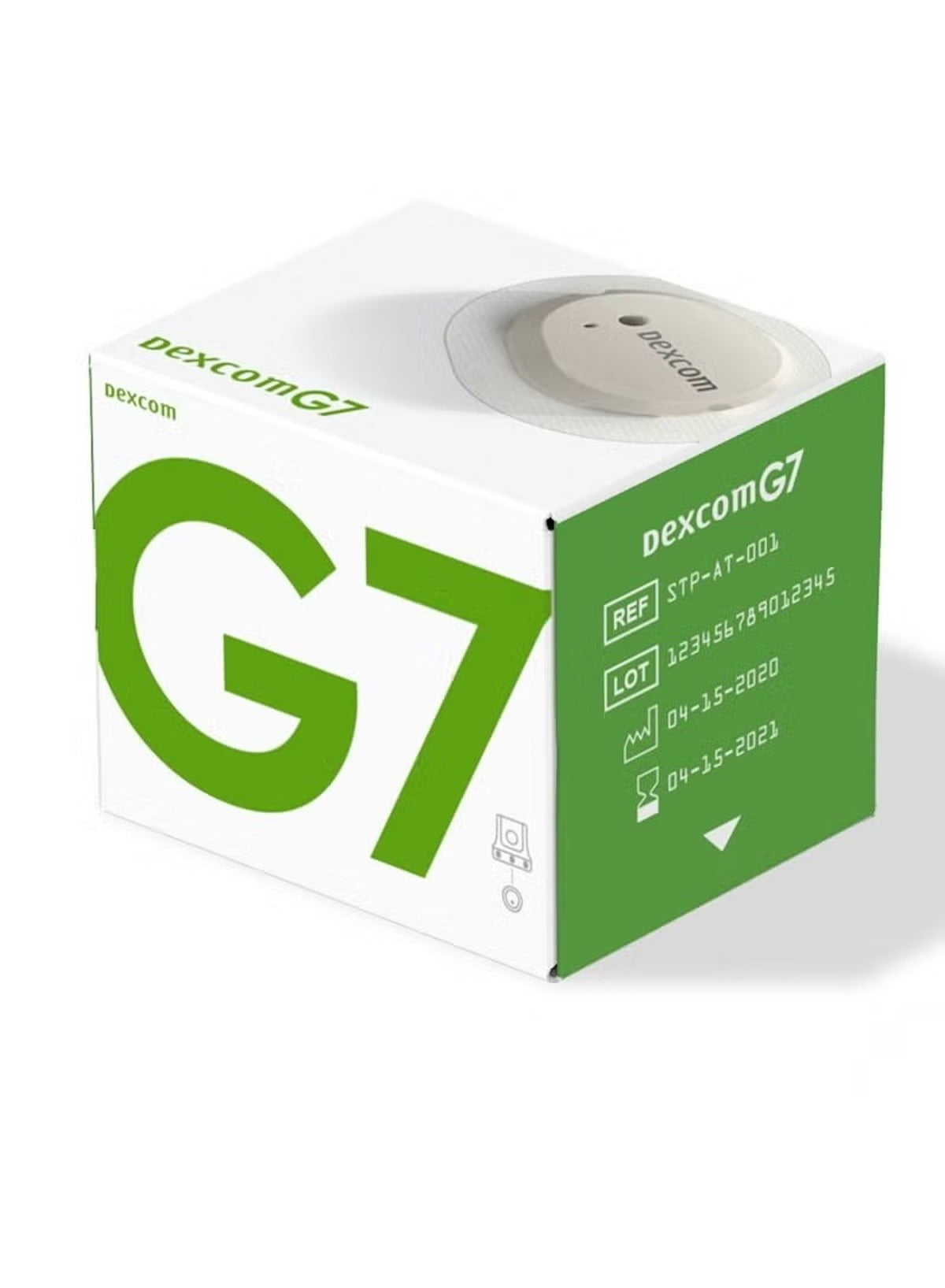 Dexcom G7 sensor kit UAE packaging featuring clear labeling and product details for diabetes management Dexcom G7 sensor kit UAE packaging featuring clear labeling and product details for diabetes management