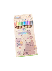 Huitich eco friendly colored pencils for kids in assorted colors with bear-themed packaging Huitich eco friendly colored pencils for kids in assorted colors with bear-themed packaging
