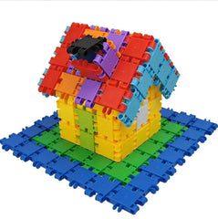 Colorful Huitich building set featuring educational puzzle blocks for kids shaped like a house Colorful Huitich building set featuring educational puzzle blocks for kids shaped like a house