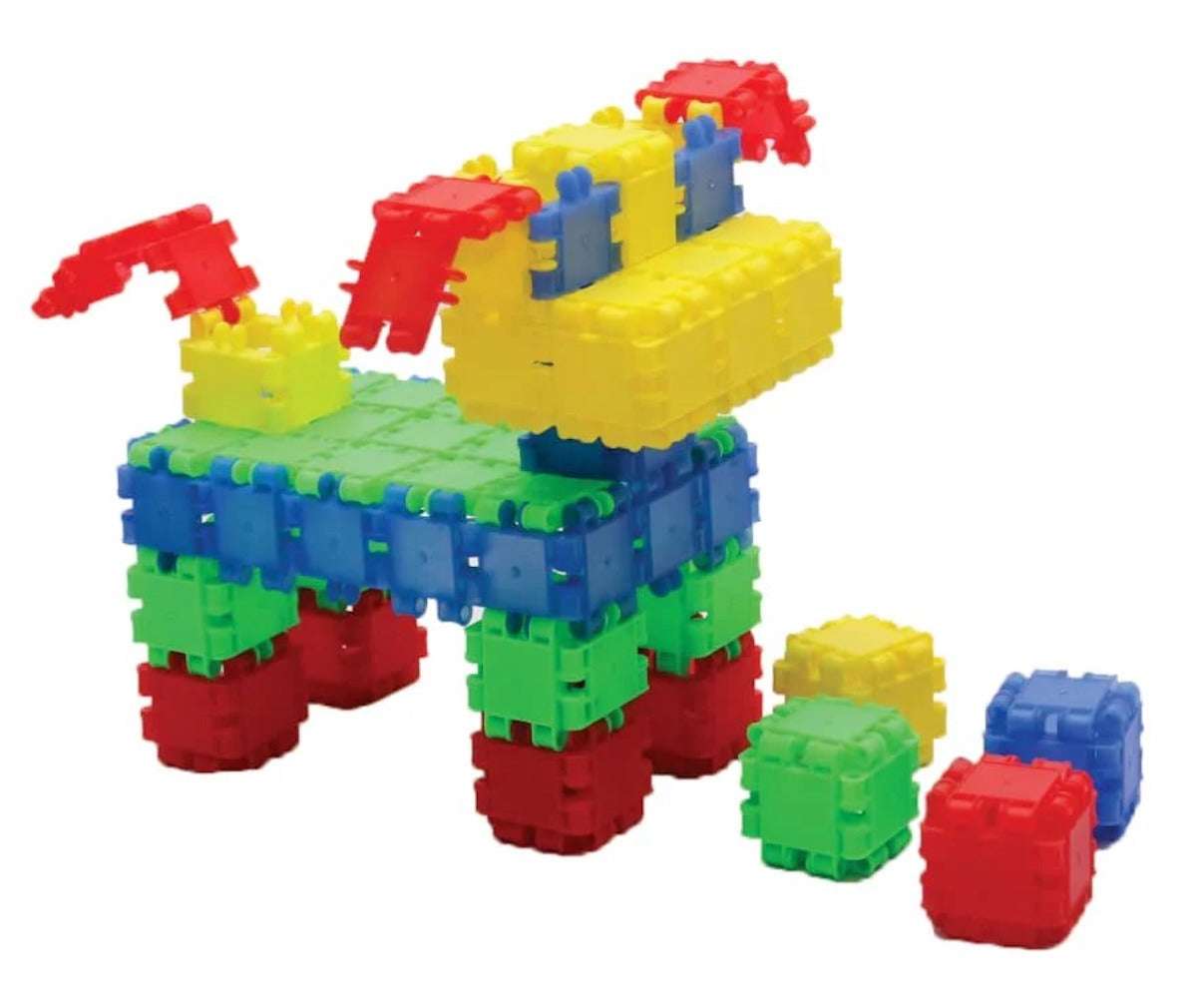 Colorful Huitich building set featuring educational puzzle blocks for kids shaped like a playful dog Colorful Huitich building set featuring educational puzzle blocks for kids shaped like a playful dog