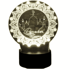 Huitich LED Ramadan Mubarak lamp featuring Eid Mubarak 3D night light with mosque design Huitich LED Ramadan Mubarak lamp featuring Eid Mubarak 3D night light with mosque design