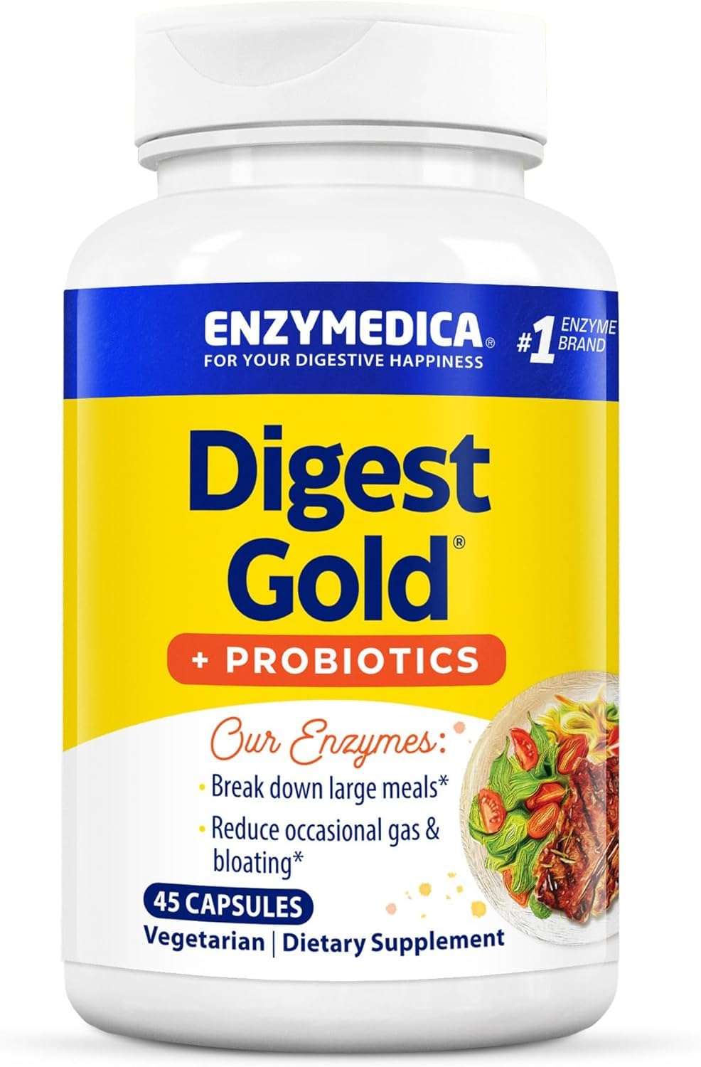 Enzymedica Digest Gold probiotic supplement bottle 45 capsules vegetarian dietary supplement digestive enzymes with probiotics UAE Enzymedica Digest Gold probiotic supplement bottle 45 capsules vegetarian dietary supplement digestive enzymes with probiotics UAE