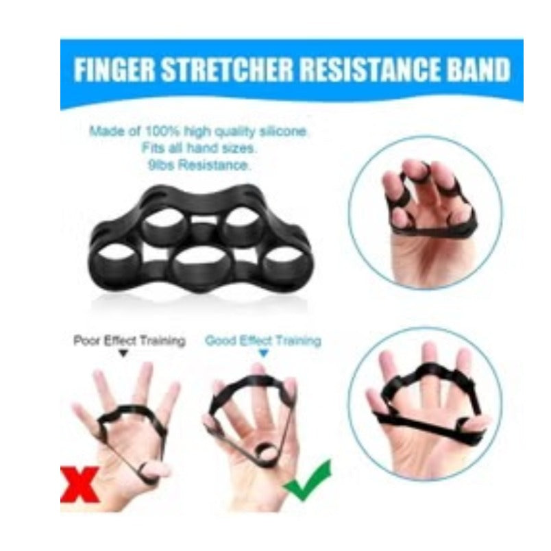 Huitich grip strengthener set with finger stretcher resistance band made of high-quality silicone Huitich grip strengthener set with finger stretcher resistance band made of high-quality silicone