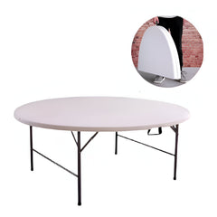 Huitich foldable study table for home camping table round portable design with carrying handle Huitich foldable study table for home camping table round portable design with carrying handle