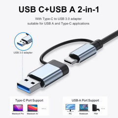 Huitich dual interface USB hub for laptop with USB C and USB A 2-in-1 adapter cable Huitich dual interface USB hub for laptop with USB C and USB A 2-in-1 adapter cable
