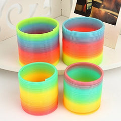 Huitich rainbow magic spring toy set with colorful plastic spiral slinky springs for fun play Huitich rainbow magic spring toy set with colorful plastic spiral slinky springs for fun play