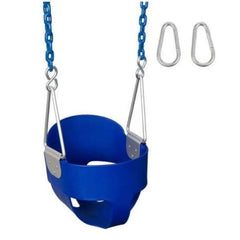 Huitich blue swing seat with metal chains and clips safe outdoor swing for babies Huitich blue swing seat with metal chains and clips safe outdoor swing for babies