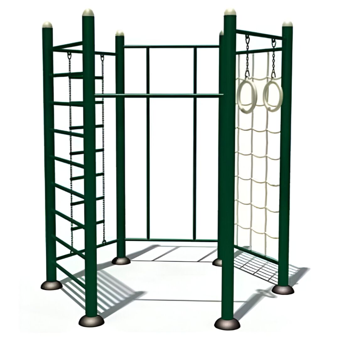 Huitich wooden metal rope climbing frame for kids with rings and ladder for outdoor play Huitich wooden metal rope climbing frame for kids with rings and ladder for outdoor play