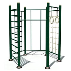 Huitich wooden metal rope climbing frame for kids with rings and ladder for outdoor play Huitich wooden metal rope climbing frame for kids with rings and ladder for outdoor play