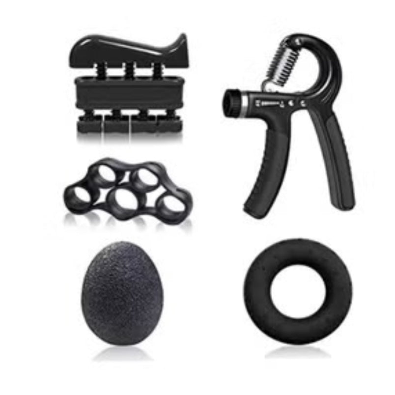 Huitich grip strengthener set including hand gripper, finger exerciser, egg-shaped stress ball, and ring grip trainer Huitich grip strengthener set including hand gripper, finger exerciser, egg-shaped stress ball, and ring grip trainer