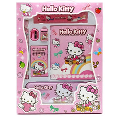 Huitich 8 piece Hello Kitty school kit with pink stationery items featuring Hello Kitty designs Huitich 8 piece Hello Kitty school kit with pink stationery items featuring Hello Kitty designs