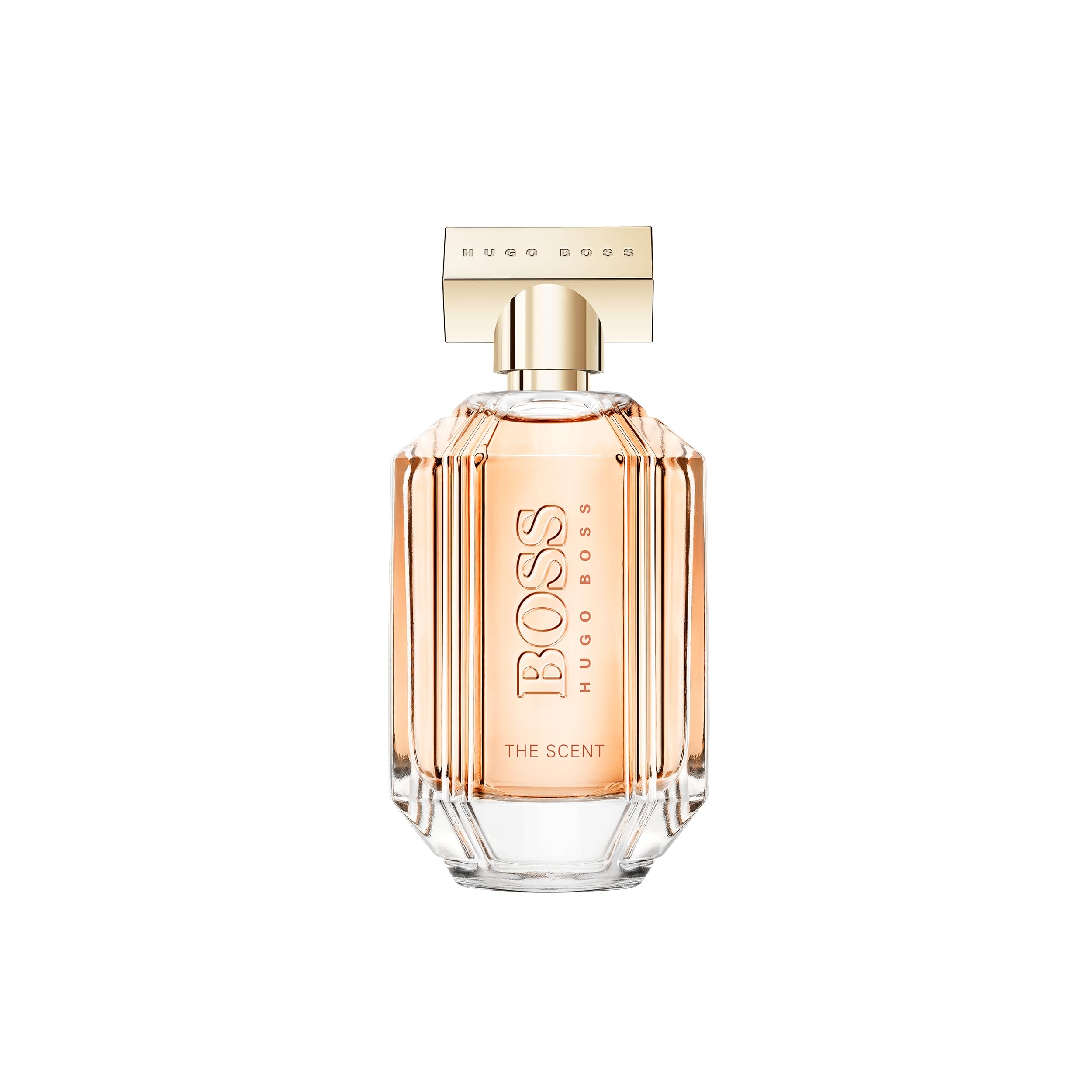 Hugo Boss The Scent for women perfume bottle with golden cap and elegant design Hugo Boss The Scent for women perfume bottle with golden cap and elegant design