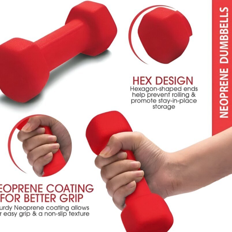 Huitich 2kg Neoprene Dumbbells Set Durable Fitness Weights - Mumzar Huitich 2kg Neoprene Dumbbells Set Durable Fitness Weights - Mumzar