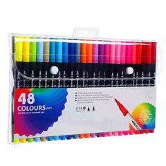 Huitich 48 Color Double Tip Pen Set for Arts & Crafts - Mumzar Huitich 48 Color Double Tip Pen Set for Arts & Crafts - Mumzar