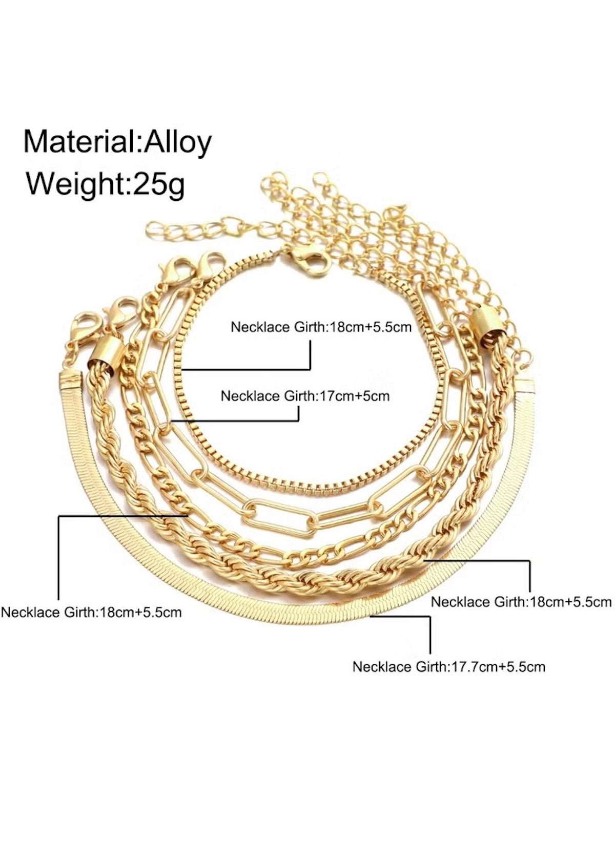 Huitich 5 Piece Gold Bracelet Set Elegant Jewelry - Mumzar Huitich 5 Piece Gold Bracelet Set Elegant Jewelry - Mumzar