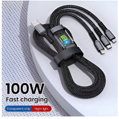 Huitich A - Express 100W Fast Charging Cable 3 - in - 1 Multi Charger - Mumzar Huitich A - Express 100W Fast Charging Cable 3 - in - 1 Multi Charger - Mumzar