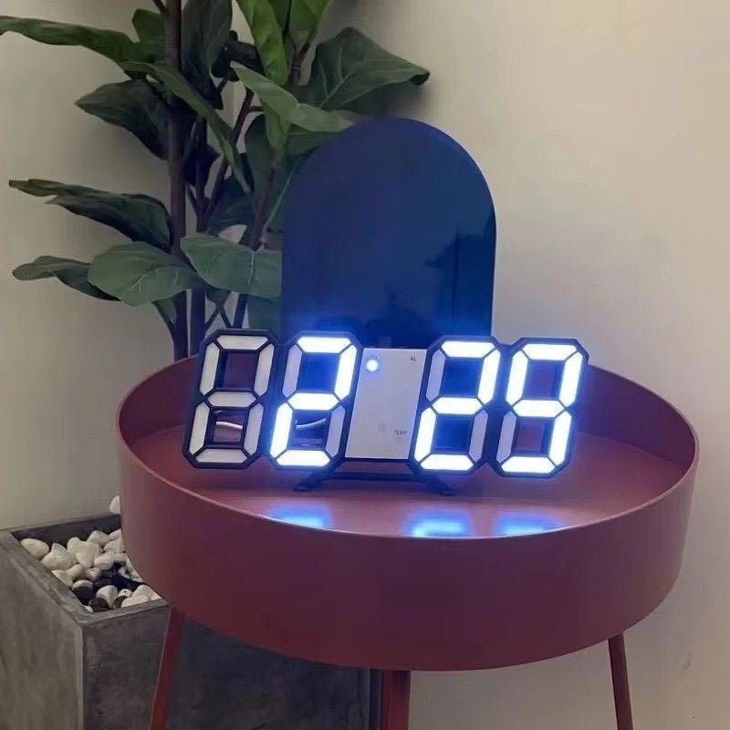 Huitich A - Express 3D LED Wall Clock with Nightlight & Alarm - Mumzar Huitich A - Express 3D LED Wall Clock with Nightlight & Alarm - Mumzar